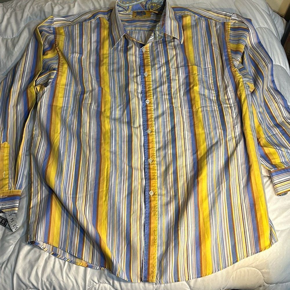 Brooklyn Express XXL Multi Color Causal Dress Buttom Down Long Sleeve Shirt
